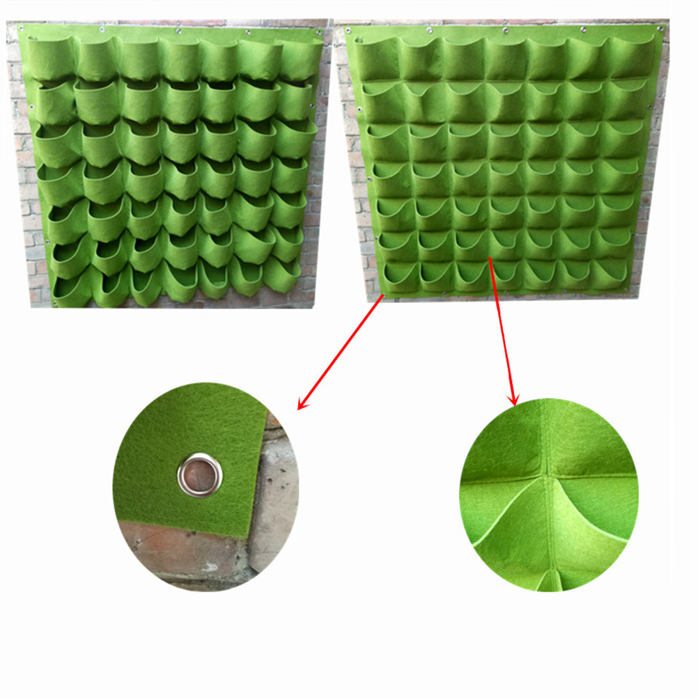 Grow Bags - 1 Adet Dikey Keçe Asılı Saksı