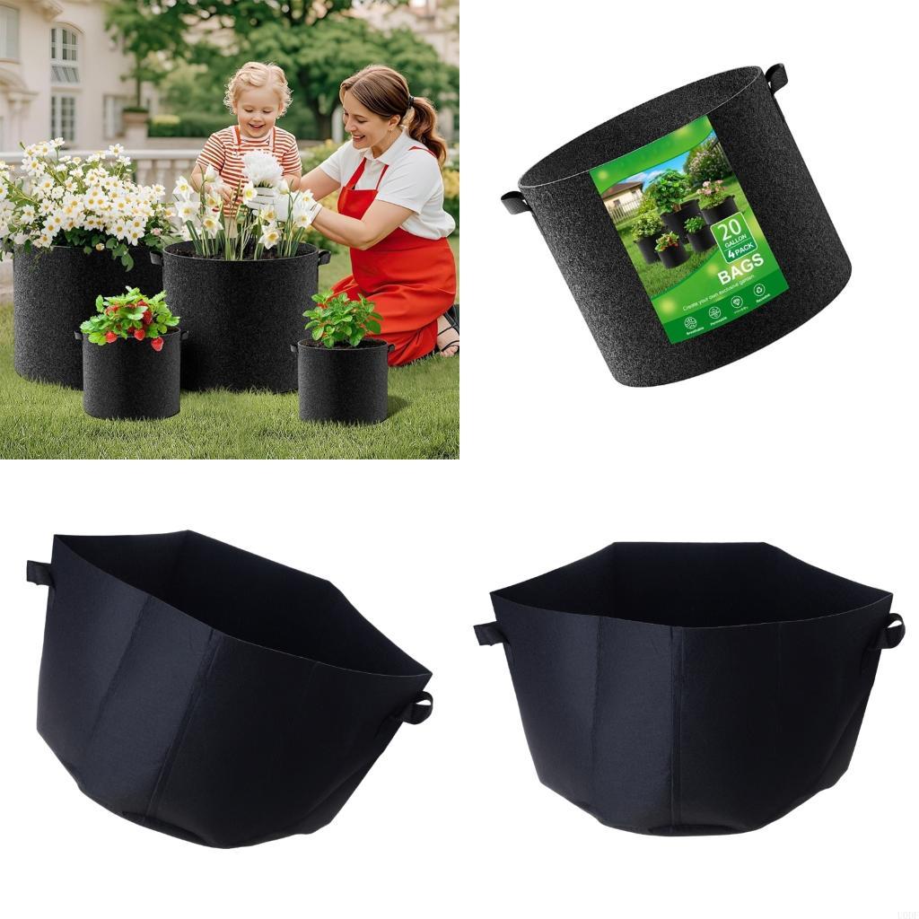 Grow Bags - Premium Kumaş Dikim Torbaları Kalınlaştırılmış Malzemeler