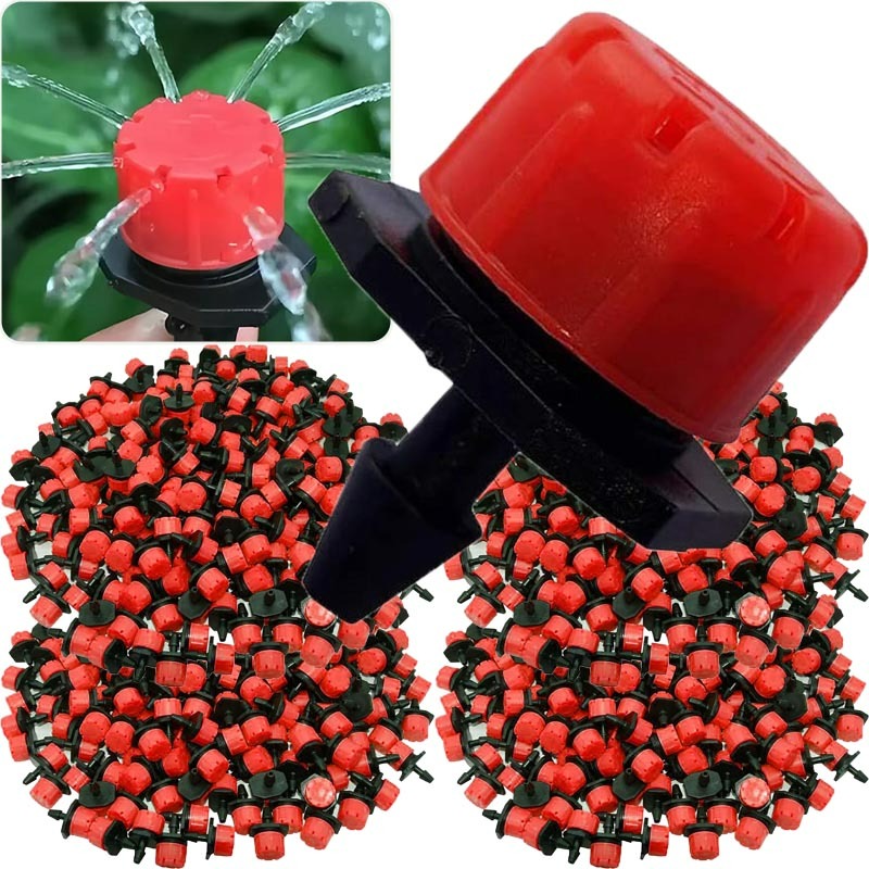 Garden Hose Nozzle - 30/300 adet Sekiz Delikli Kırmızı Başlıklı