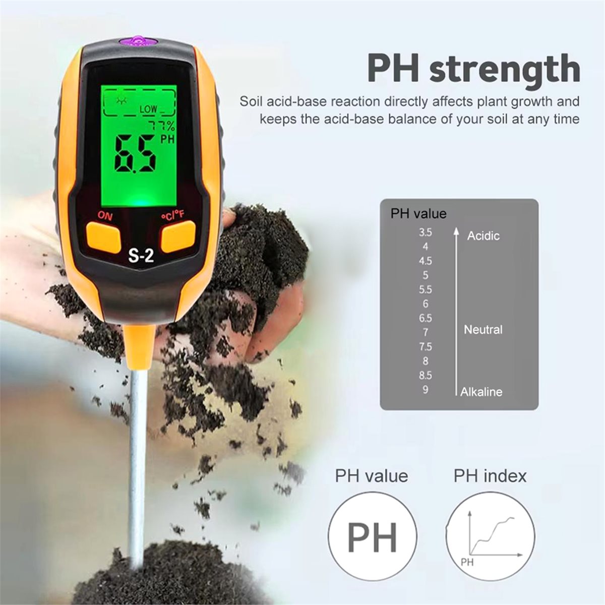 Gardening Tools B&M - (PQWN) Toprak Nem Sensörü Ölçer Dedektörü