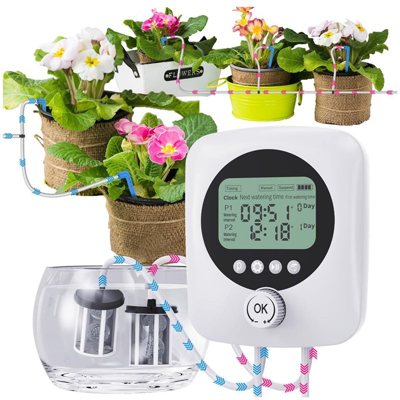 Automatic Plant Waterer - ALIM-30 Saksı Bitkisi İçin Çift Pompalı