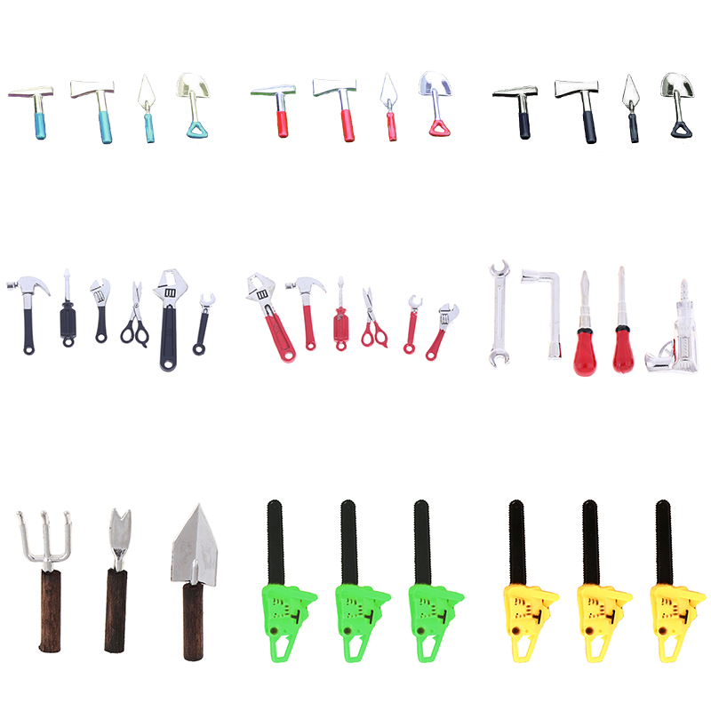 Gardening Tools Usa - 3/4/5/6 adet Dollhouse minyatür tamir takımları