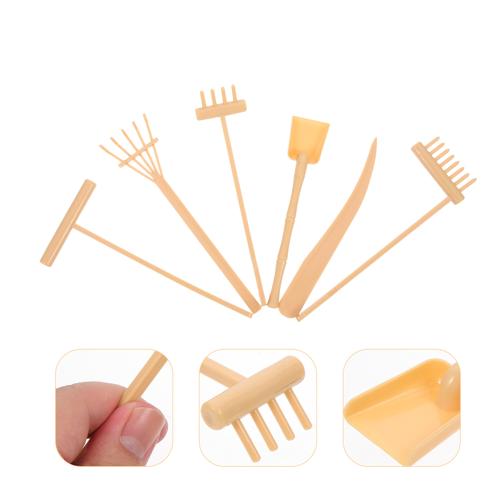 Gardening Tools And Accessories - 6 Parça Zen Bahçesi Kum Tepsisi