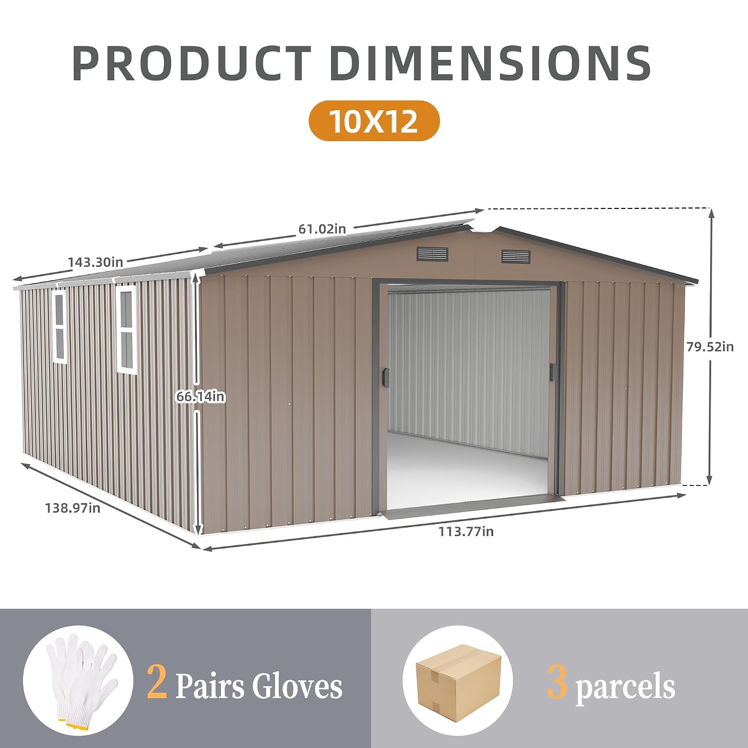 10x12 FT Dış Mekan Depolama Ku - Gardening Tools Storage incelemesi ve fiyatı