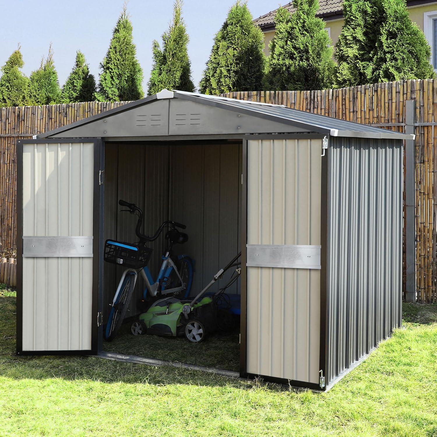 10' x 10' Çift Kapılı Dış Meka - Gardening Tools Storage incelemesi ve fiyatı