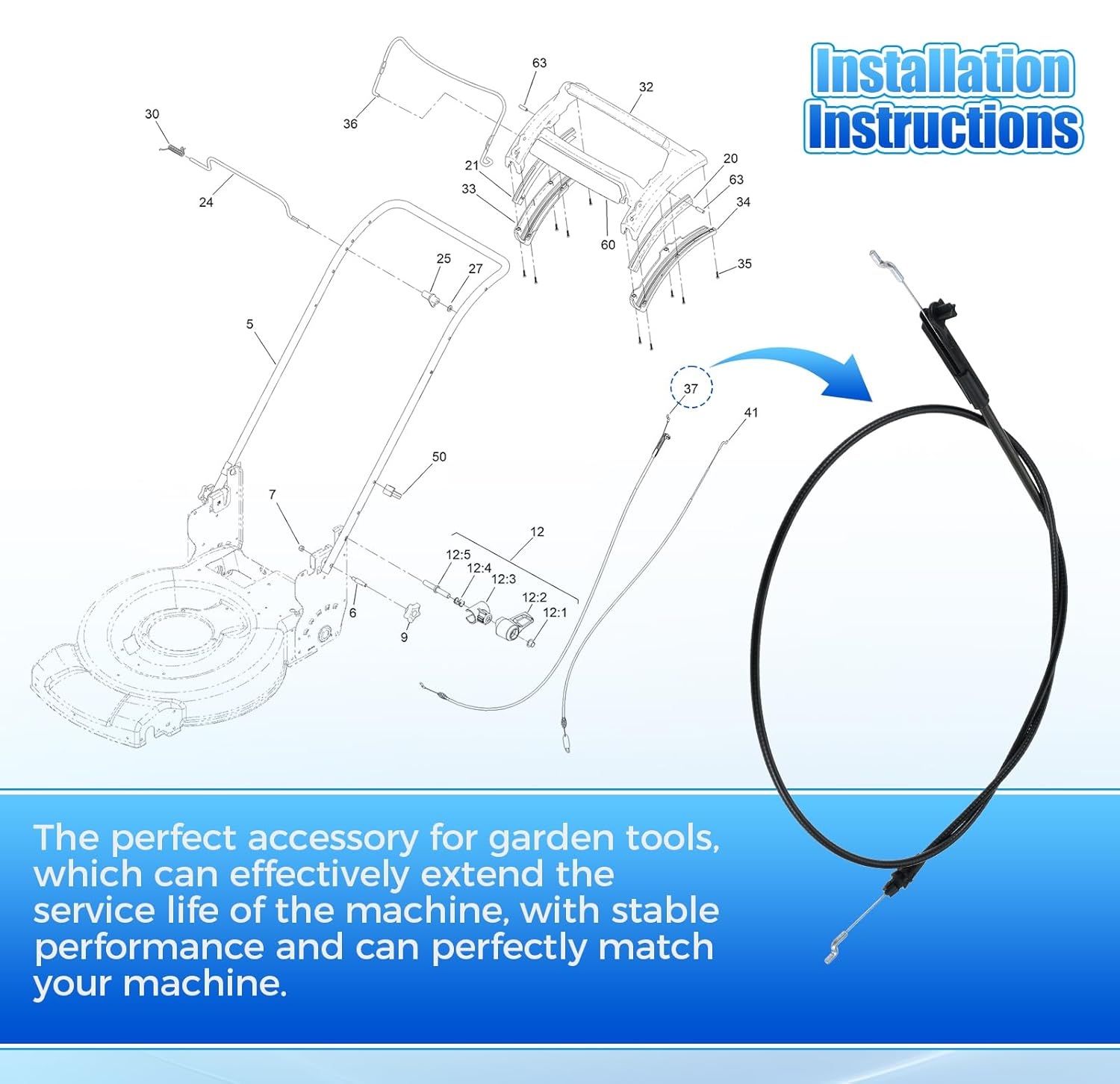 139-6594 PP B&S Fren Kablosu,  - Gardening Tools B&M incelemesi ve fiyatı