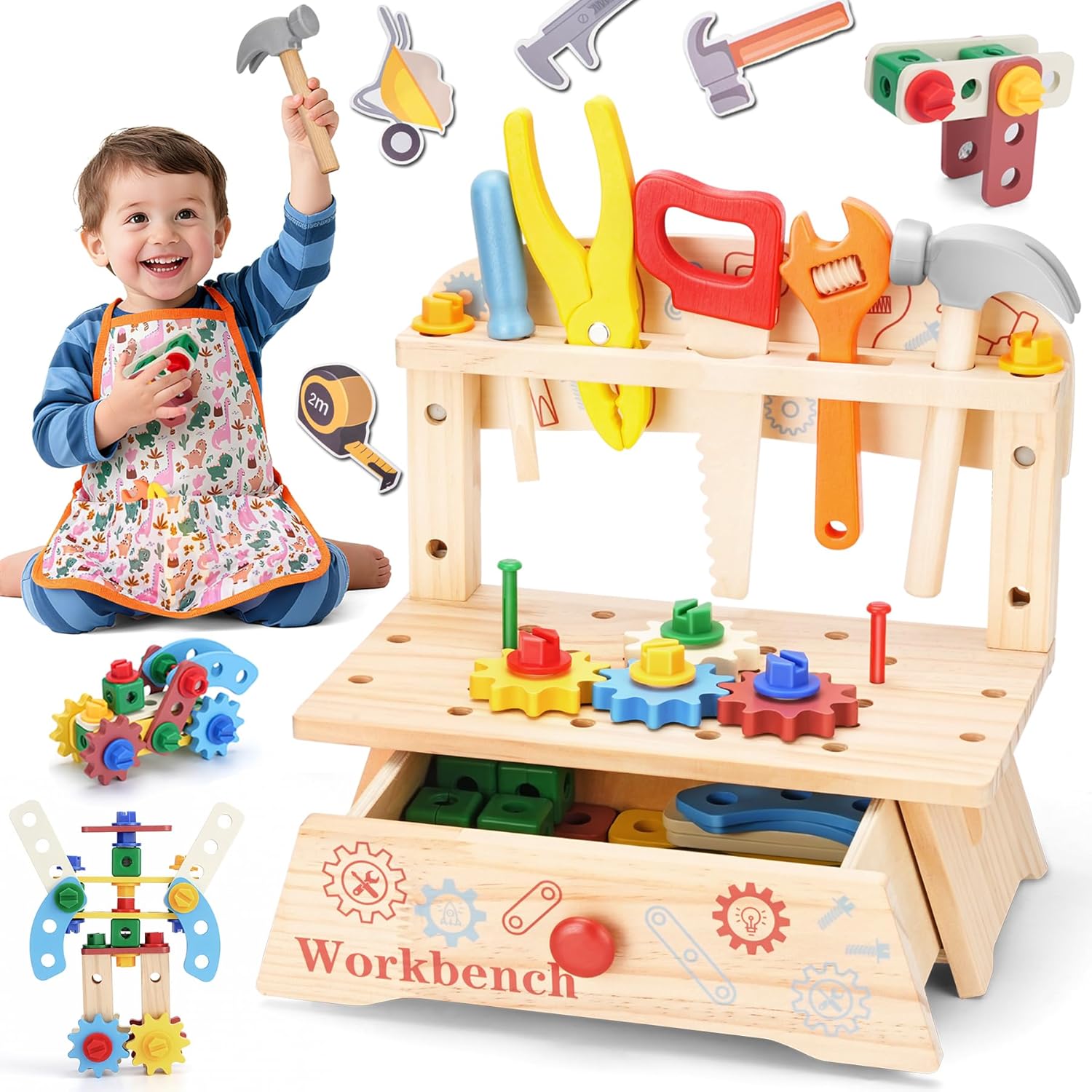 Çocuklar için Ahşap Alet Tezga - Gardening Tools For Toddlers incelemesi ve fiyatı