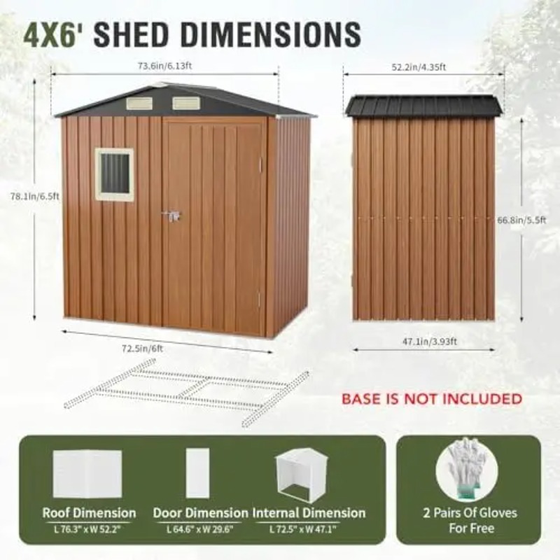 6x4 Ft Açık Hava Depolama Kulü - Gardening Tools Storage incelemesi ve fiyatı