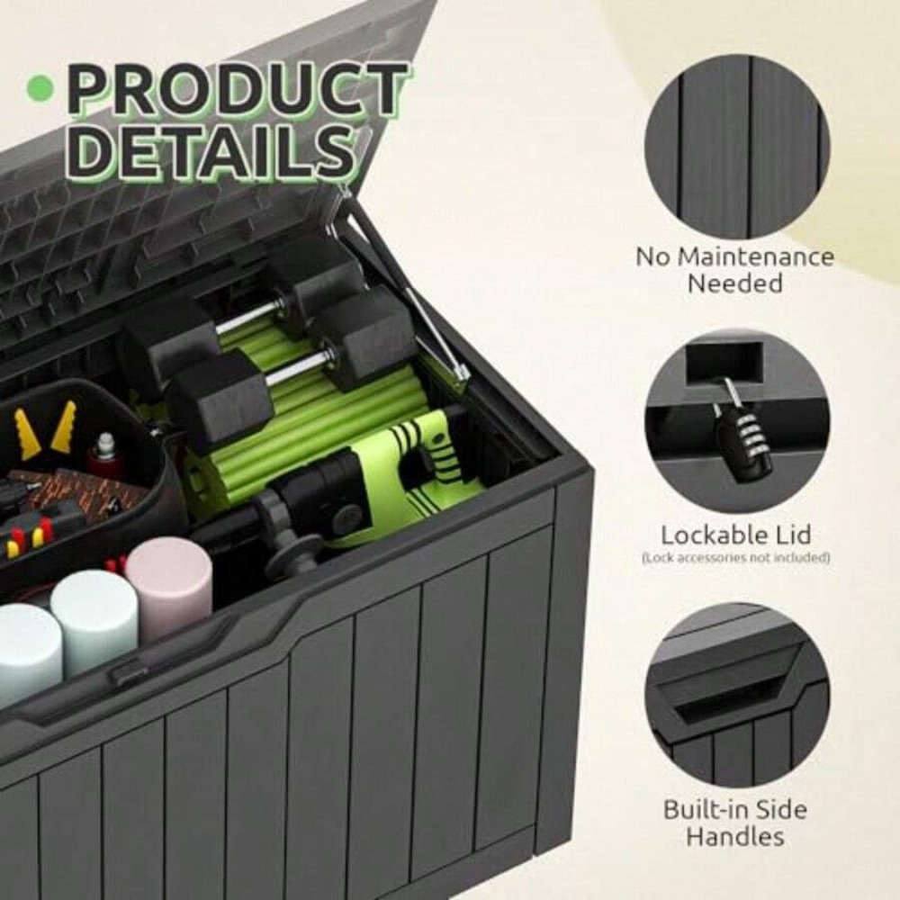 80 Galon Su Geçirmez Güverte S - Gardening Tools Storage incelemesi ve fiyatı